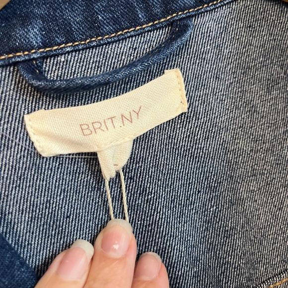 BRIT.NY DENIM JACKET with silk accent - Picture 9 of 14